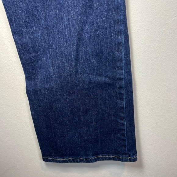 Levis Womens 515 Bootcut Jeans Dark Blue Denim Wash Mid Rise Zip Stretch Size 14 - Picture 13 of 14